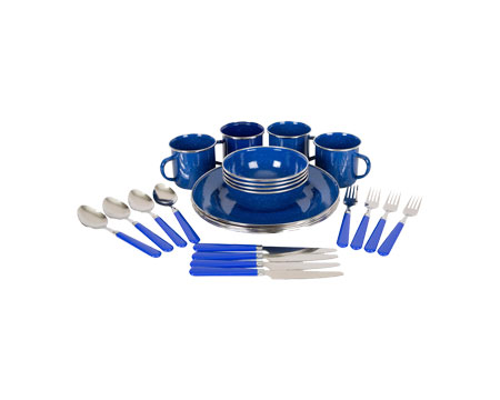 24 Piece Enamel Table Set