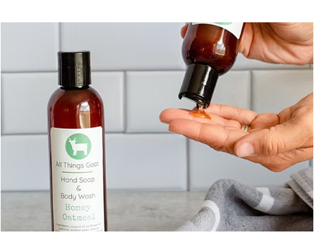 All Things Goat - Honey Oatmeal Goatmilk Body Wash 8 oz