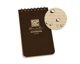 All Weather Spiral Notebook 3x5 Brown