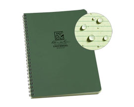 All Weather Side Spiral Notebook 6.625x8.5 Green