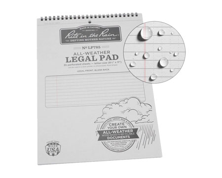 All Weather Legal Pad 8.5x11 Gray