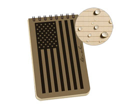 All Weather Notebook 5" Tan Flag