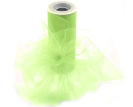 Apple Green Tulle - 6" x 25 yards