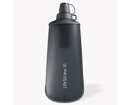 LifeStraw® Peak Series 1 L. Collapsible Squeeze Water Bottle Filter System - Dark Mountain Grey