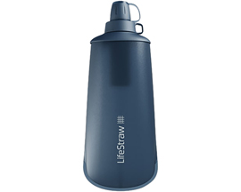 LifeStraw® Peak Series 1 L. Collapsible Squeeze Water Bottle Filter System - Dusty Mountain Blue