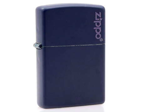 Zippo® Logo Windproof Lighter - Navy Matte