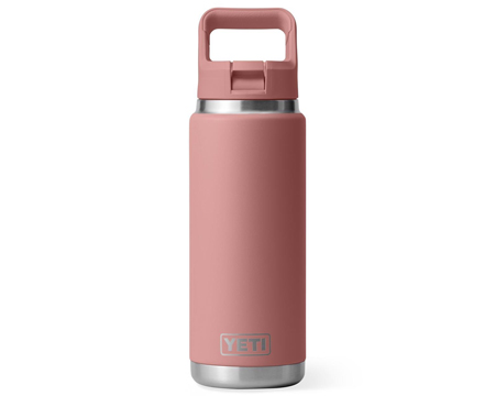 Yeti® Rambler 26 oz. Color Matched Straw Cap Water Bottle - Sandstone Pink