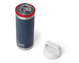 Yeti® Rambler 18 oz. Chug Cap Stainless Steel Water Bottle - Navy / Rescue Red