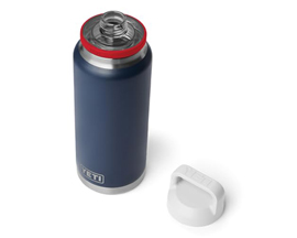 Yeti® Rambler 36 oz. Chug Cap Stainless Steel Water Bottle - Navy / Rescue Red