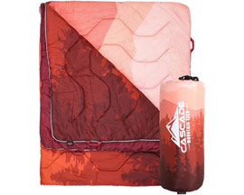 Cascade Mountain Tech® 72 in. X 48 in. Adventure Blanket Pillow - Red Mountain