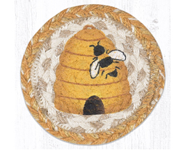 Set of 4 Coasters in Beehive Design