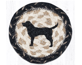Set of 4 Braided Coasters in Black Lab Design
