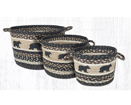 Cabin Bear Basket 9" x 7"
