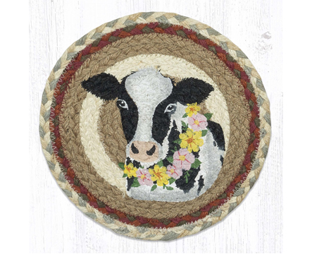 Braided Trivet - Cow Design