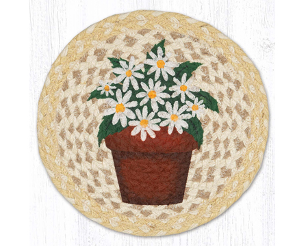 Braided Trivet - Daisy Clay Pot