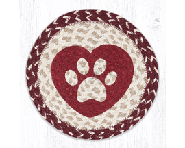 Braided Trivet - Heart Paw
