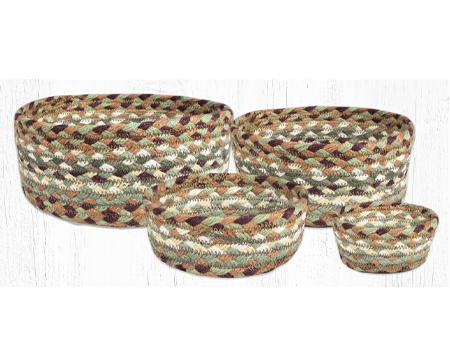 Braided Casserole Baskets - Buttermilk/Cranberry