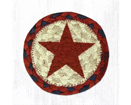 Red Star Braided Coaster