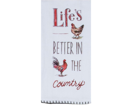 Flour Sack Towel - Life's Better In The Country