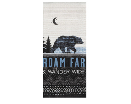Hand Towel - Wildwoods Lodge Roaming Bear