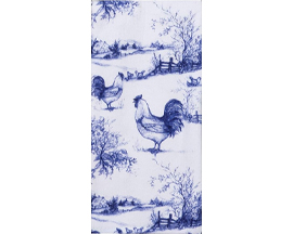 Hand Towel - Blue Rooster Toile