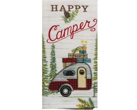 Hand Towel - Happy Camper Trailer/Suitcases