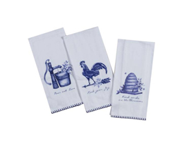 Flour Sack Towel -  Blue Rooster Assorted