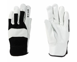 Cowhide Mesh Back Leather Gloves