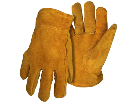 Men's Pile Lined Split Leather Driver Gloves