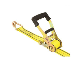 Progrip® 2" X 27' Zinc Handle Double J Hooks Ratchet Tie Down Strap - Yellow