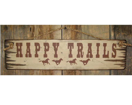 Happy Trails Sign