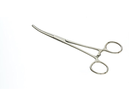 6.25" Self Locking Curved Forceps