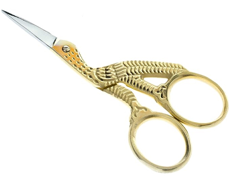 3 1/2" Stork Scissors Gold
