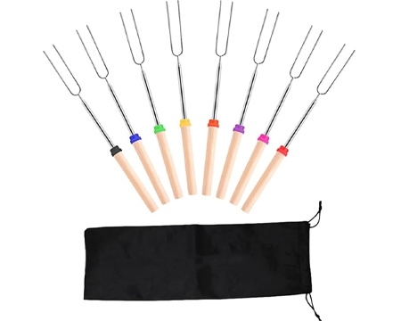 Telescopic Forks with Wood Handles