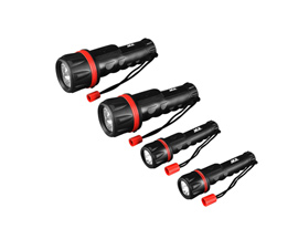 Ace® 25 Lumen. LED Flashlight 4 Pack - Black/Red