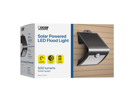 Feit® LED Motion-Sensing Solar Powered Black Security Light
