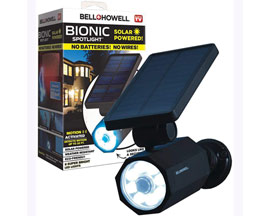 Bell & Howell® Bionic Motion-Sensing Solar Powered LED Spotlight - Black