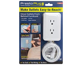 Presto Plug® Deluxe Power Outlet Relocator Cord - 2 Pack