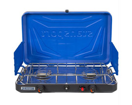 Stansport® 2-burner Propane Stove w/ Drip Pan - Blue