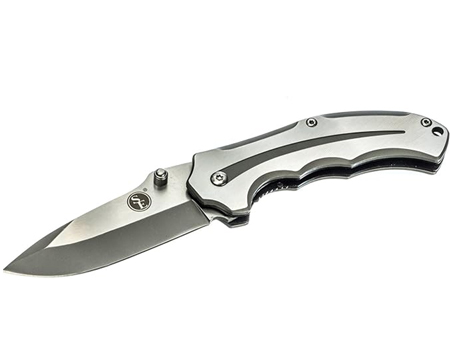 SE® Grey Drop Point Folding Knife