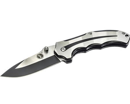 SE® Black Drop Point Folding Knife