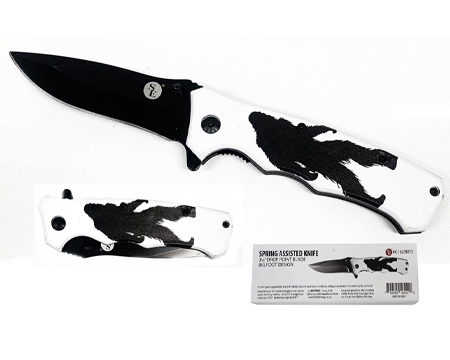 Drop Point Pocket Knife with Bigfoot Design