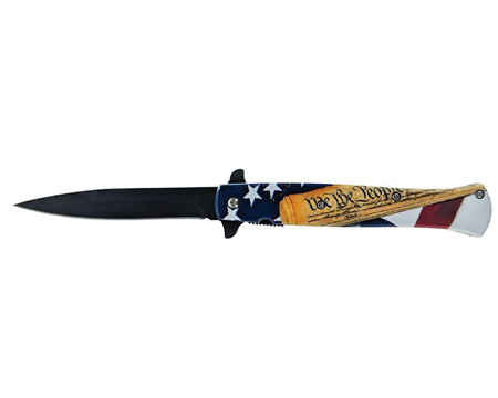 US Flag Drop Point Knife