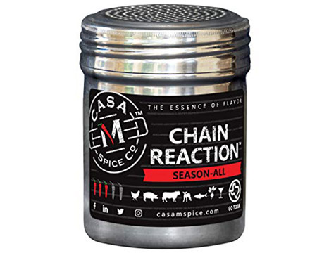 Casa Spice Co&reg; 5 oz.  Chain Reaction Seasoning Stainless Steel Shaker