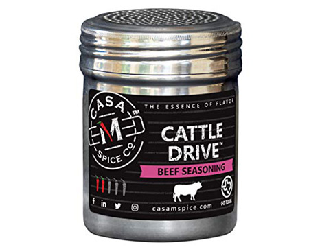 Casa Spice Co&reg; 5 oz. Cattle Drive Beef Seasoning Stainless Steel Shaker