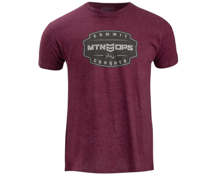 MTN OPS® Conquer T-Shirt - Heather Maroon XL
