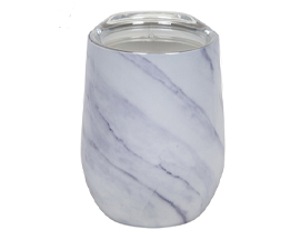 FIFTY/FIFTY® White & Gray Marble Color Wine Tumbler
