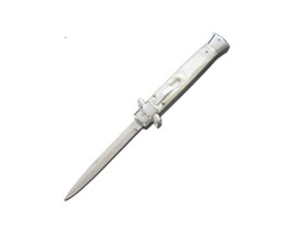 Master Cutlery® Stiletto OTF Pearl White