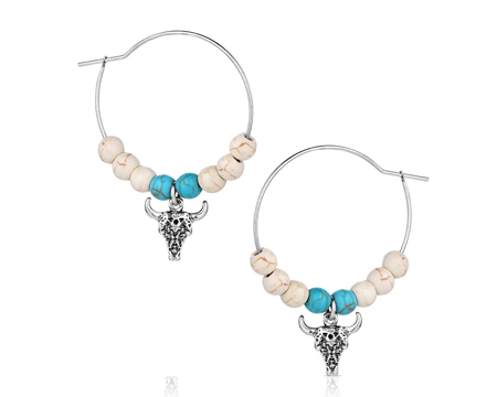 Montana Silversmiths® Ivory Skies Beaded Hoop Earrings