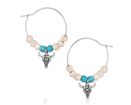 Montana Silversmiths® Ivory Skies Beaded Hoop Earrings